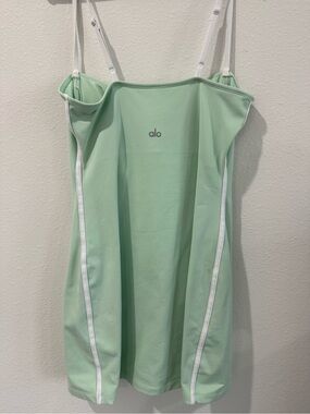 alo white and green dress ALO Yoga | Dresses | Alo Yoga Spruce Green Dress With White Trim